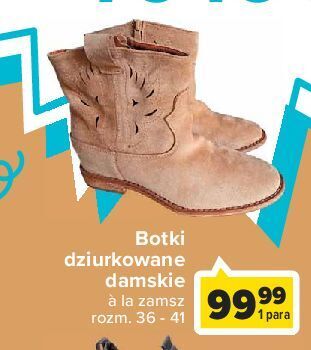 Carrefour Botki damskie a'la zamsz 36-41 oferta