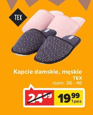 Carrefour Kapcie męskie tex oferta