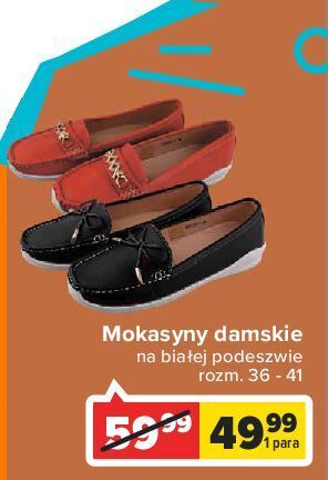 Carrefour Mokasyny damskie 36-41 oferta