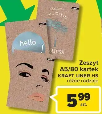 Carrefour Zeszyt a5/80k. kratka kraft rexus oferta