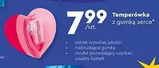 Biedronka Temperówka z gumką serce astra oferta