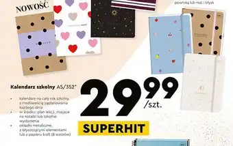 Biedronka Kalendarz szkolny a5 z gumką interdruk oferta