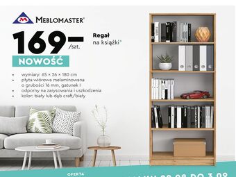 Biedronka Regał na książki 65 x 26 180 cm meblomaster oferta