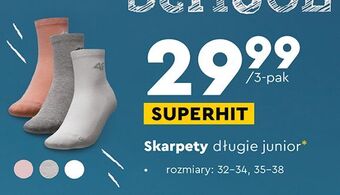 Biedronka Skarpety długie junior 32-38 4f oferta