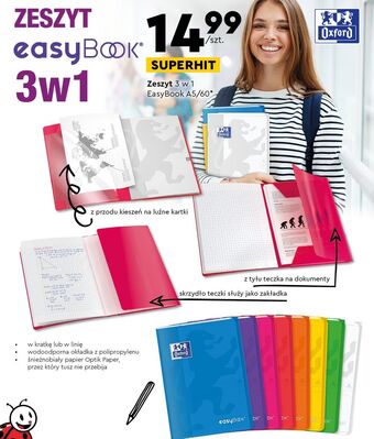 Zeszyt easy book a5/60 k linie oxford