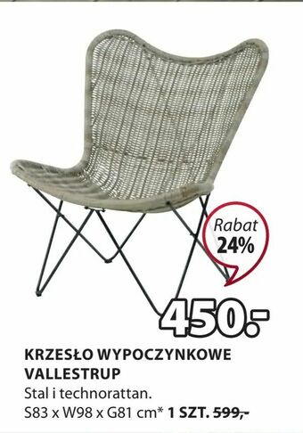 JYSK Krzesło wypoczynkowe vallestrup oferta