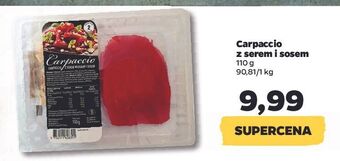 Carpaccio z serem i sosem