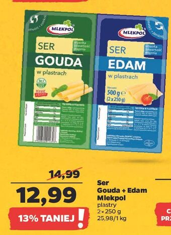 Netto Ser gouda + edam mlekpol oferta