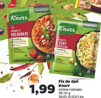 Netto Spaghetti bolognese knorr fix oferta