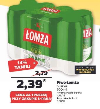 Netto Piwo łomża jasne (dawniej export) oferta