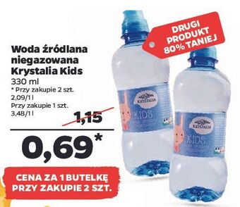 Netto Woda niegazowana kids krystalia oferta