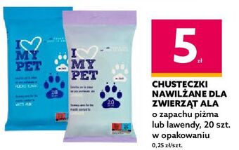 Dealz Chusteczki dla zwierząt lavender i love my pet oferta
