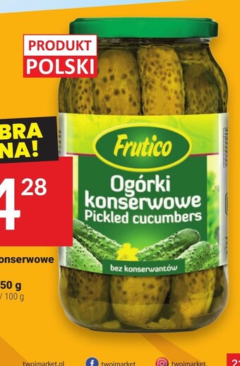 Twój Market Ogórki konserwowe frutico oferta