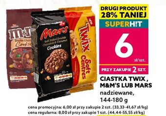Dealz Ciastka z kawałkami czekolady i karmelowym nadzieniem twix soft centres oferta