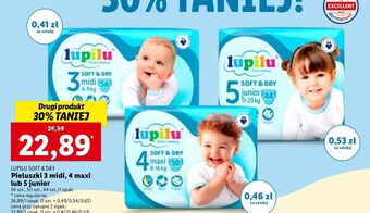 Lidl Pieluszki junior 5 lupilu soft & dry oferta