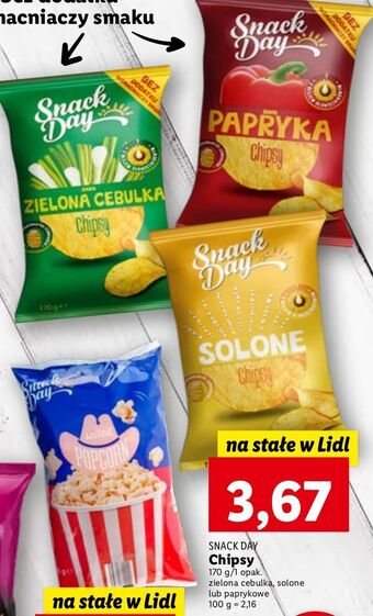 Lidl Chipsy paprykowe snack day oferta