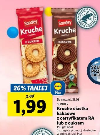 Lidl Ciastka kruche  z cukrem sondey oferta