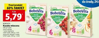 Lidl Kaszka mleczno-ryżowa malina bobovita oferta