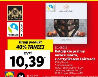 Lidl Praliny owoce morza j.d.gross oferta