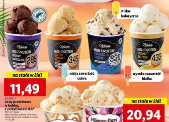 Lidl Lody salted caramel flavour & cookies gelatelli high protein oferta