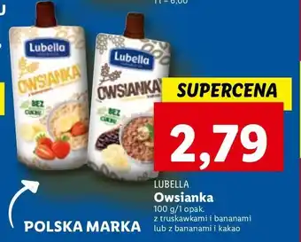 Lidl Owsianka bananowo-truskawkowa lubella oferta
