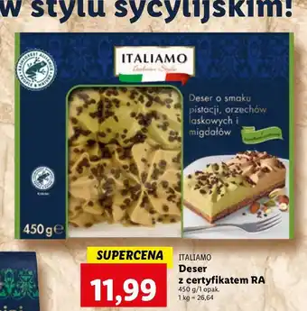 Lidl Deser o smaku pistacji orzechów laskowych i migdałów italiamo oferta