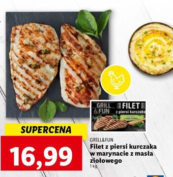 Lidl Filet z piersi kurczaka w marynacie masła ziołowego grill and fun oferta