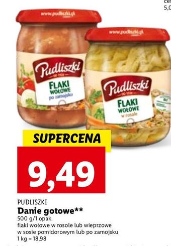 Flaki wołowe w rosole pudliszki