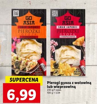Lidl Pierożki gyoza z wołowiną go asia oferta