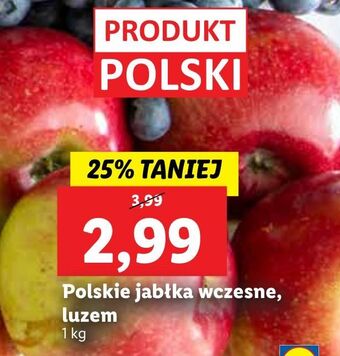 Lidl Jabłka wczesne oferta