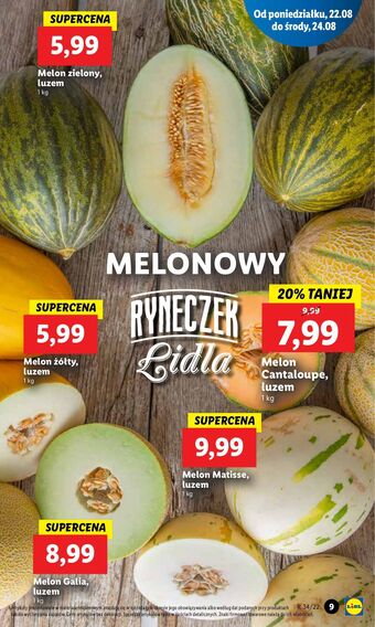 Lidl Melon zielony oferta