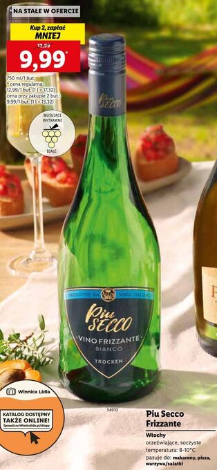 Lidl Wino piu secco frizzante bianco oferta