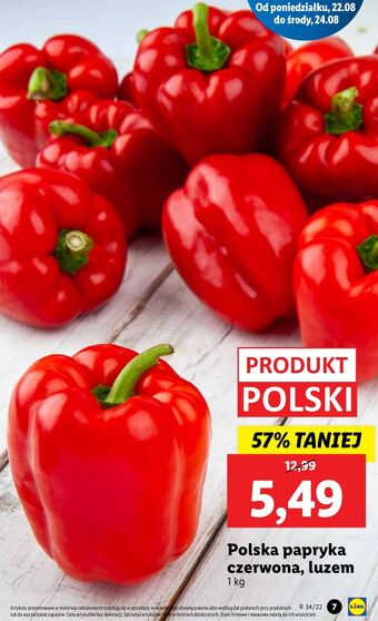 Lidl Papryka czerwona oferta