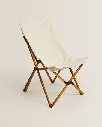 ZARA HOME Składane krzesło z aluminium i płótna oferta