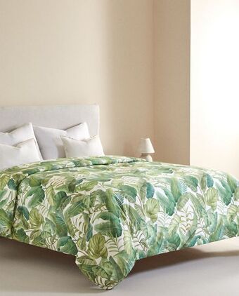 ZARA HOME Poszwa na kołdrę z nadrukiem liści oferta
