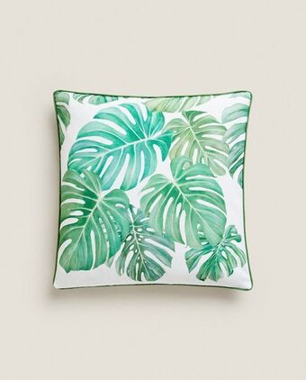 ZARA HOME Poszewka na poduszkę dekoracyjną z nadrukiem w liście oferta