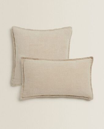 ZARA HOME Lniana poszewka na poduszkę dekoracyjną oferta