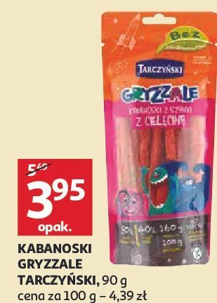 Auchan Kabanosy z cielęciną tarczyński gryzzale oferta