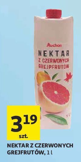 Auchan Nektar z czerwonych grejpfrutów auchan różnorodne (logo czerwone) oferta