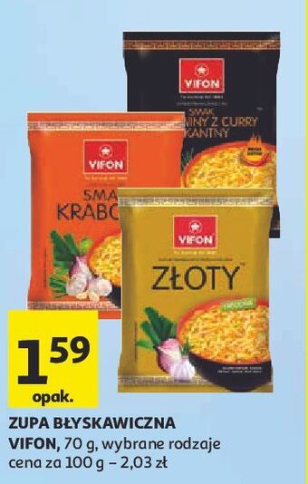 Auchan Zupa krabowa ostra vifon oferta