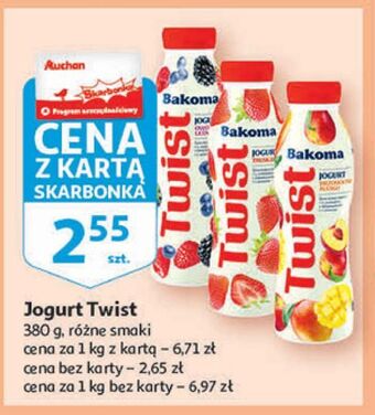 Auchan Jogurt owoce leśne bakoma twist oferta
