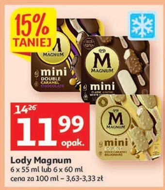 Auchan Lód gold caramel billionaire algida magnum double oferta