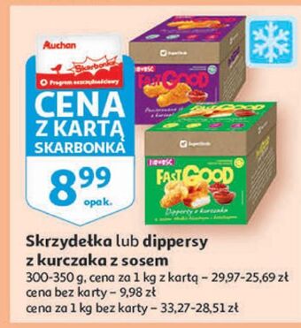 Auchan Skrzydełka z kurczaka panierowane pikantne sosem słodkie chili superdrob oferta