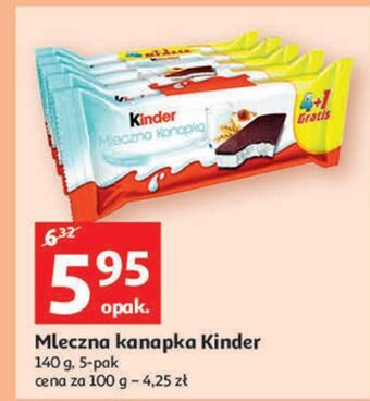 Auchan Baton kinder mleczna kanapka oferta