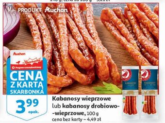 Auchan Kabanosy wieprzowe auchan oferta