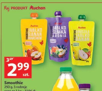 Auchan Smoothie jabłko-śliwka-aronia auchan różnorodne (logo czerwone) oferta
