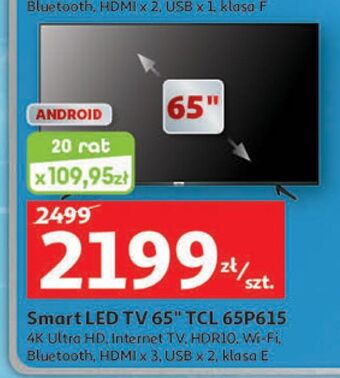 Auchan Telewizor led 65" 65p615 tcl oferta