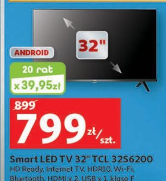 Auchan Telewizor led 32"32s6200 tcl oferta