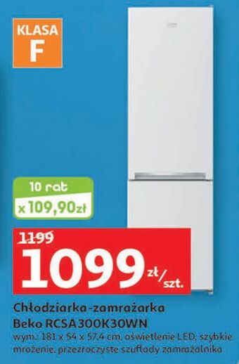 Chłodziarko-zamrażarka rcsa300k30wn beko