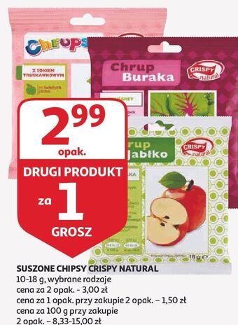 Auchan Chipsy z buraka crispy natural oferta